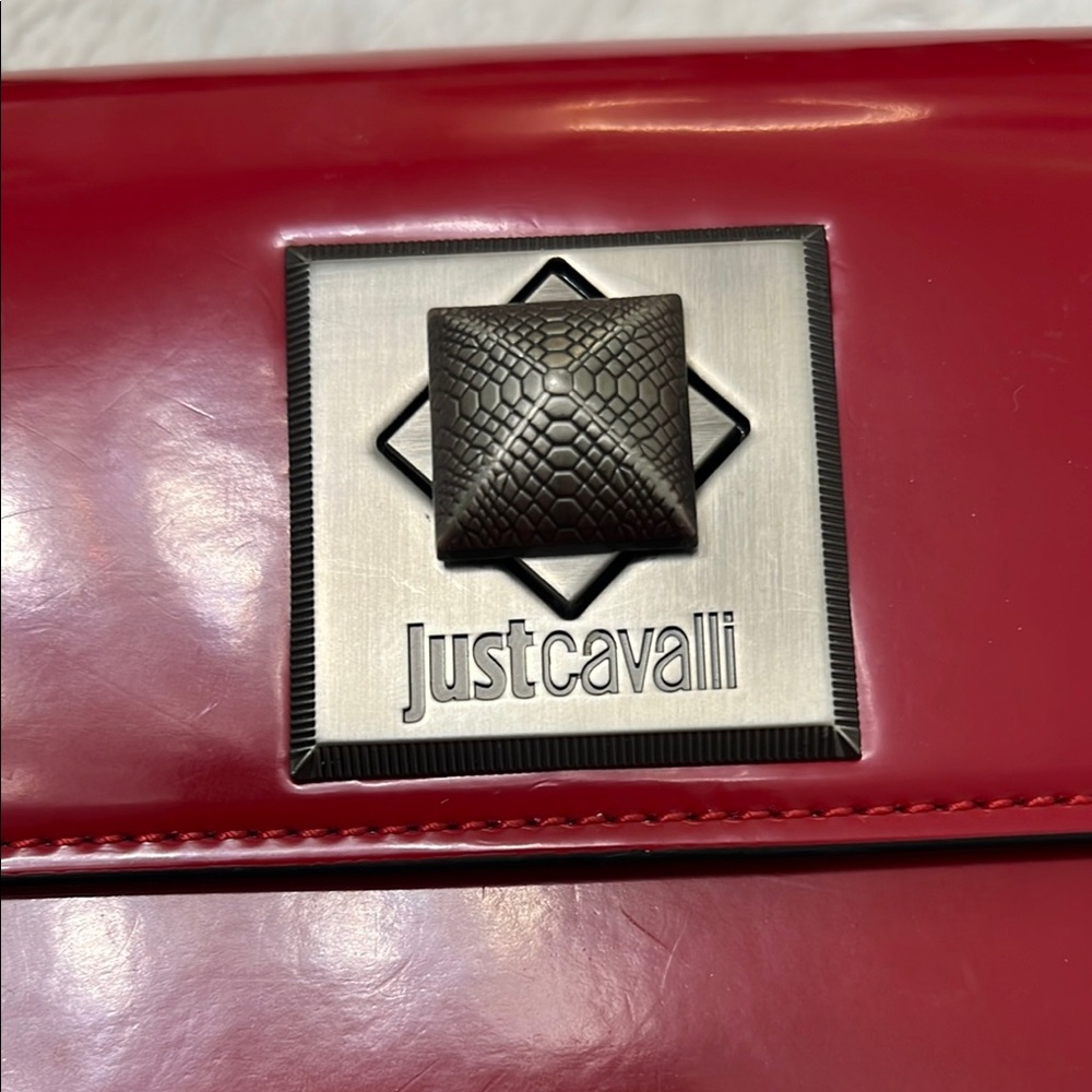 Just Cavalli Red Leather Women's Bag - Picture 2 of 7